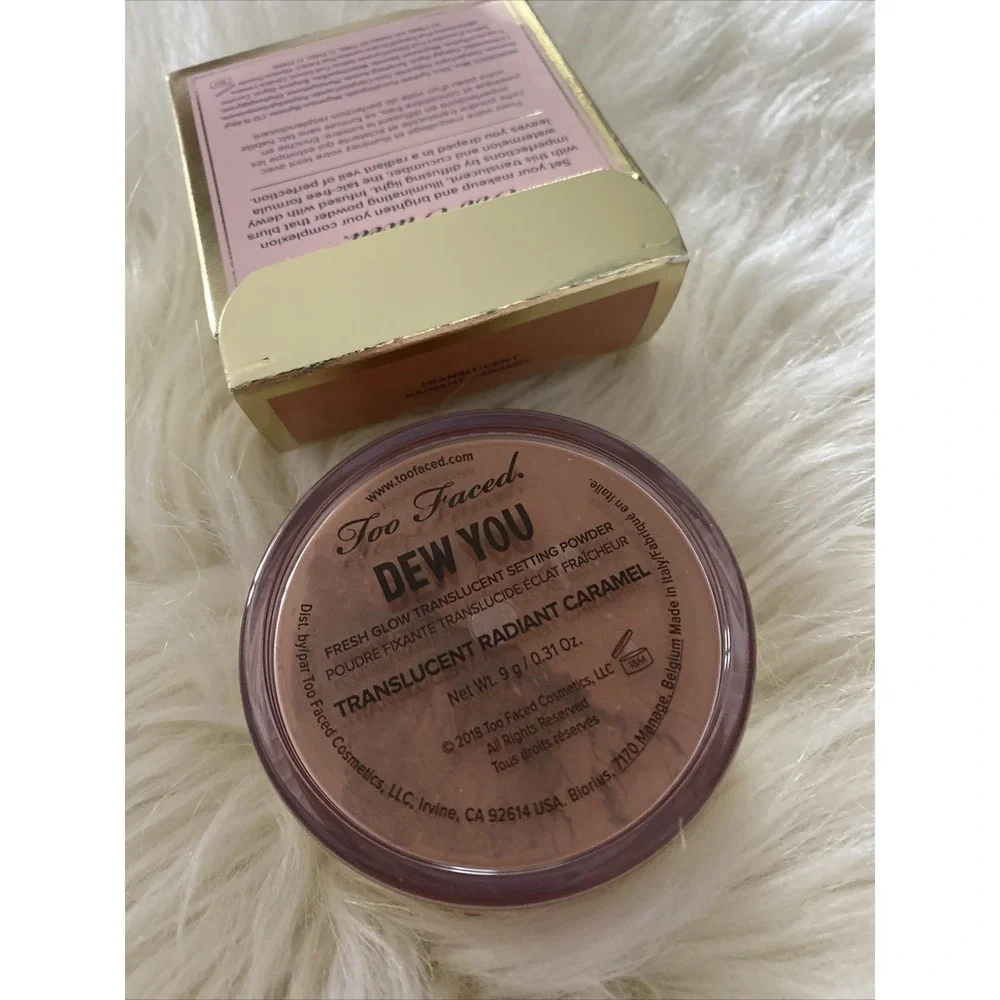 Too Faced Dew You Fresh Glow Translucent Setting Powder Caramel READ DESCRIPTION